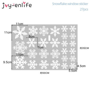 27pcs/lot White Snowflake Sticker Decoration Glass Window Kids Room Christmas Wall Stickers Home Decals Decoration New Year 2020