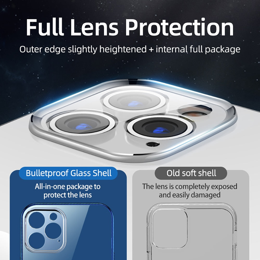 Joyroom Clear Case For iPhone 12 Pro Max 12 mini TPU+PC Shockproof Full Lens Protection Cover For iPhone 12 min Transparent Case