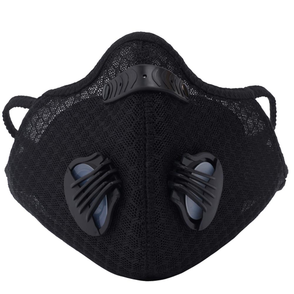 Anrancee Face Mask With Filter Breathing Valve Activated Carbon PM 2.5 Anti Pollution Bicycle Cycling Protection Bike Dust Mask