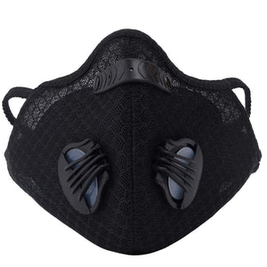 Anrancee Face Mask With Filter Breathing Valve Activated Carbon PM 2.5 Anti Pollution Bicycle Cycling Protection Bike Dust Mask