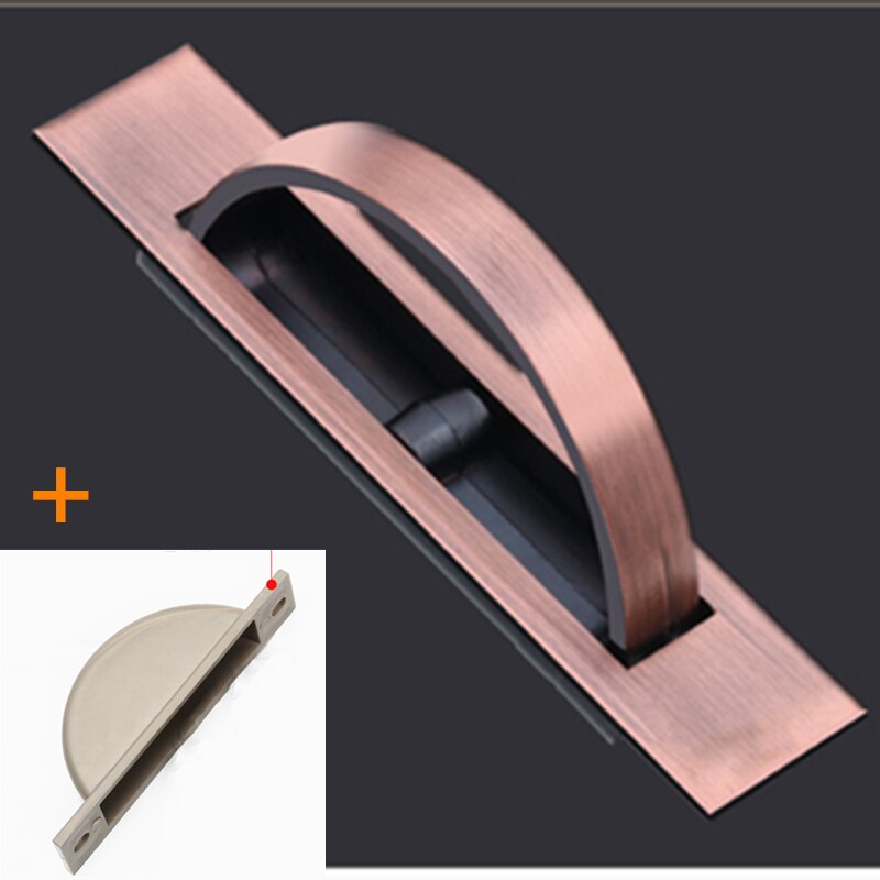 Tatami Hidden Door Handles Zinc Alloy Recessed Flush Pull Cover Floor Cabinet Handle Bright Chrome Dark Furniture Hardware