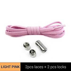 Third Version Elastic No Tie Shoelaces Metal Lock Shoe Laces For Kids Adult Sneakers Quick Shoelaces Semicircle Shoestrings F089