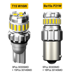 2x 1200LM Canbus P21W 1156 BA15S LED Bulb For Skoda Superb Octavia 2 FL 2010 2011 2012 2013 LED Daytime Running Light DRL Lamp
