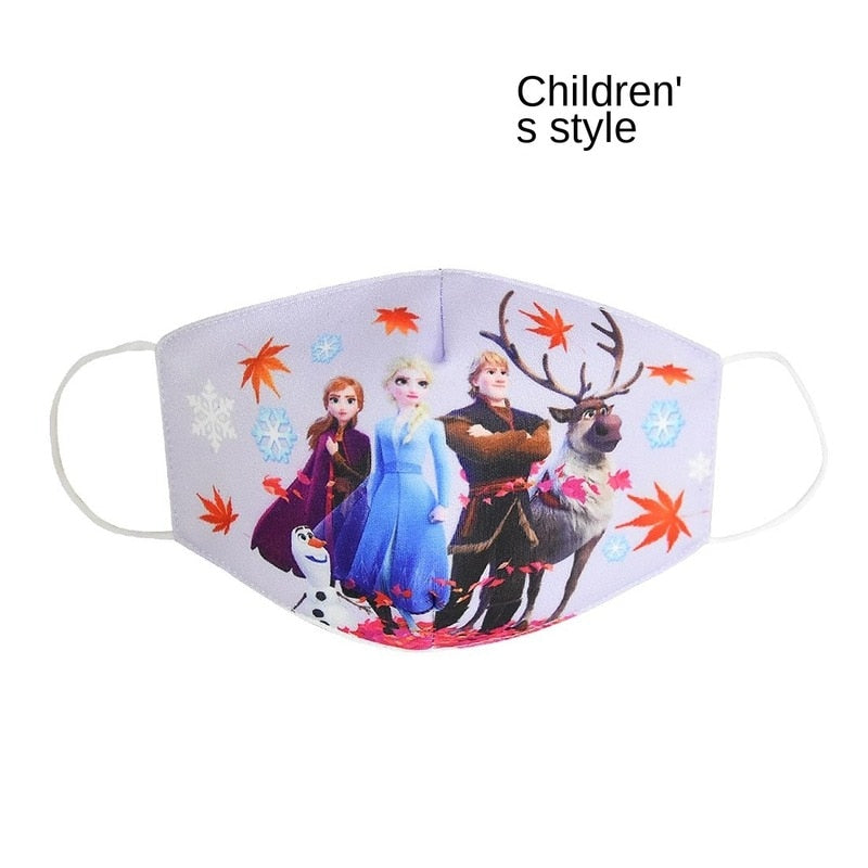 Disney congelé dessin animé bouche masque Anti poussière masque visage princesse Anna Elsa cotons masques pour enfants enfants réutilisables