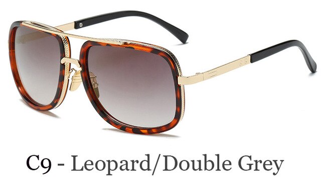 NEW luxury Avengers Tony Stark Style for women Sunglasses Men Square Brand Design Sun Glasses Oculos Retro male iron Man