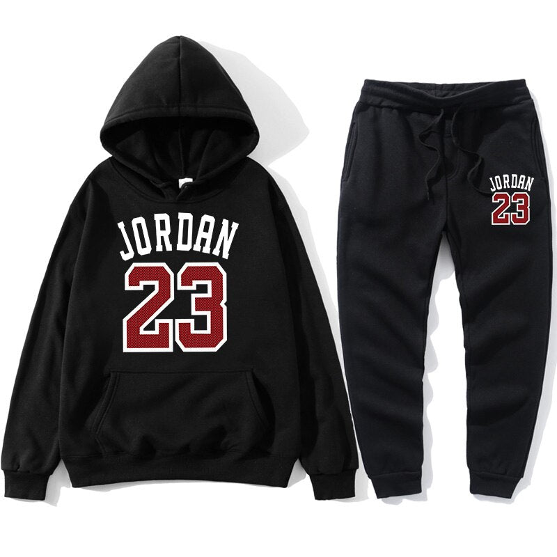 New 2020 hoodie suit basketball 23 track suit sweatshirt wool hooded suit + sweat pants jogging SUPZXU pullover 3XL