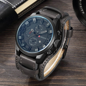 CURREN Top marque de luxe hommes montres hommes horloges Date Sport militaire horloge bracelet en cuir Quartz affaires hommes montre cadeau 8225