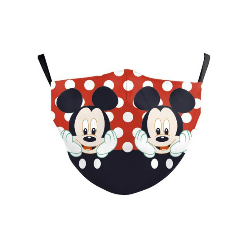 Disney Mickey Mouse Mask Children Adult Face Mouth Mask Washable Dust Mask Pm 2.5 Filter Mask Cartoon Cotton Mask