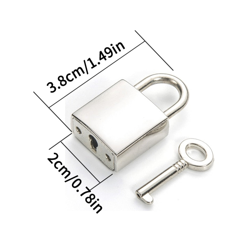 Double layer Lock Chain necklace grunge punk 90s link chain silver color padlock pendant necklace women aesthetic egirl jewelry