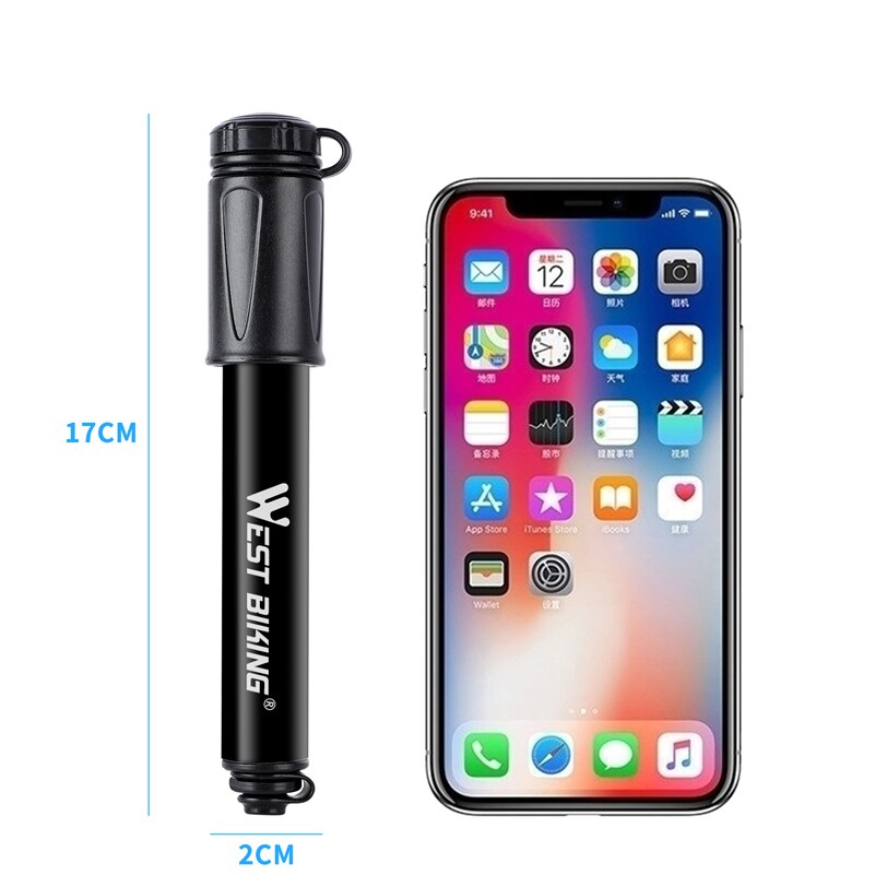 WEST BIKING Bicycle Pump Mini Portable MTB Road Bike Pump Cycling Inflator Presta Schrader Valve Hose Pumps Bicycle Accessories