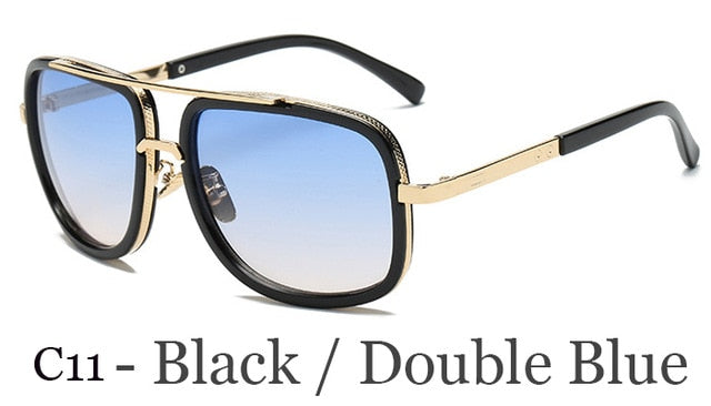 NEW luxury Avengers Tony Stark Style for women Sunglasses Men Square Brand Design Sun Glasses Oculos Retro male iron Man