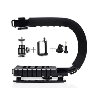 Stabilisateur de cardan de caméra MAMEN avec studio LED lumière vidéo et Microphone pour la photographie DSLR stabilisateur de poche de prise de vue Vlog