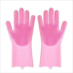 1 paire de gants de nettoyage de vaisselle magique en caoutchouc de Silicone gant de lavage de vaisselle pour ménage épurateur cuisine outil propre gommage