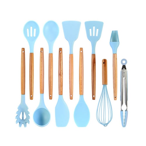 Silicone Kitchenware Cooking Utensils Set Heat Resistant Kitchen Non-Stick Cooking Utensils Baking Tools With Storage Box Tools