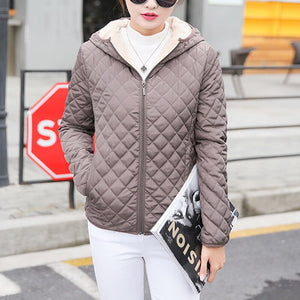 Vangull Women Hooded Jacket Casual Basic Warm Velvet Lamb Parka Coat 2020 Autumn Winter New Solid Light Soft Famale Outerwear