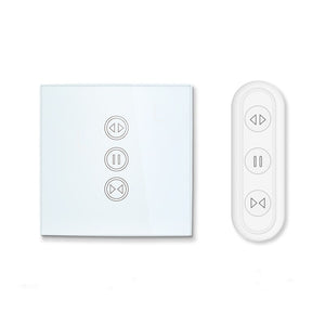 LoraTap - Interrupteur tactile rideaux et volet roulant électrique avec télécommande - Alexa et Google Home
