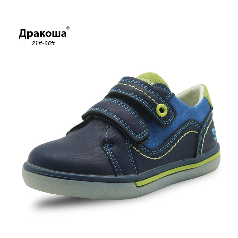 Apakowa Autumn Toddler Boys Casual Shoes Kids Pu Children's Shoes New Solid Sports Fashion Sneakers Shoes for Boys EUR 21-26