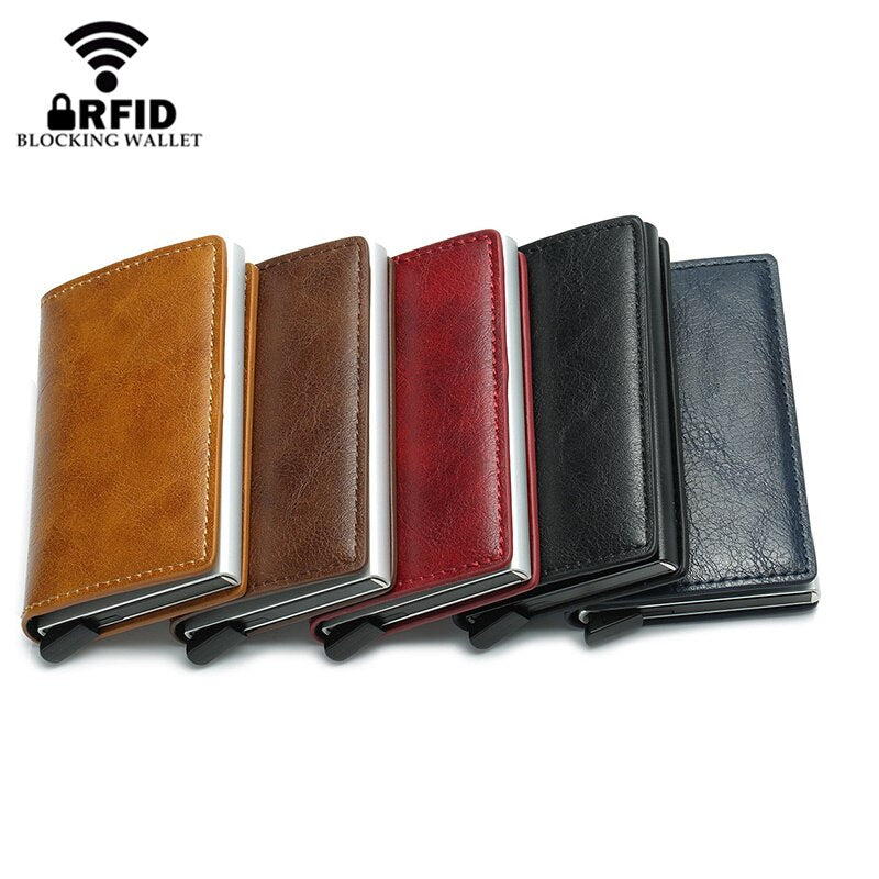 Aluminum Metal Credit Business Mini Card Wallet 2020 Dropshipping Man Women Smart Wallet Business Card Holder Hasp Rfid Wallet
