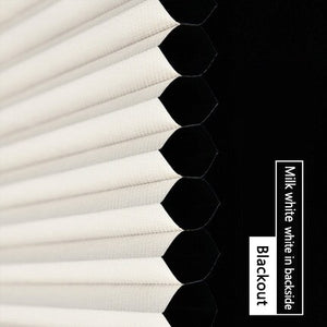 Made-to-Order Blackout Motorized Cellular Shades, Cordless Honeycomb blinds, Remote and Batteries Included