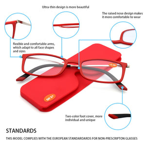 KAEDEK Ultralight Reading Glasses Men Women Unbreakable Glasses High-definition Resin Glasses Presbyopic Prescription Eyewear