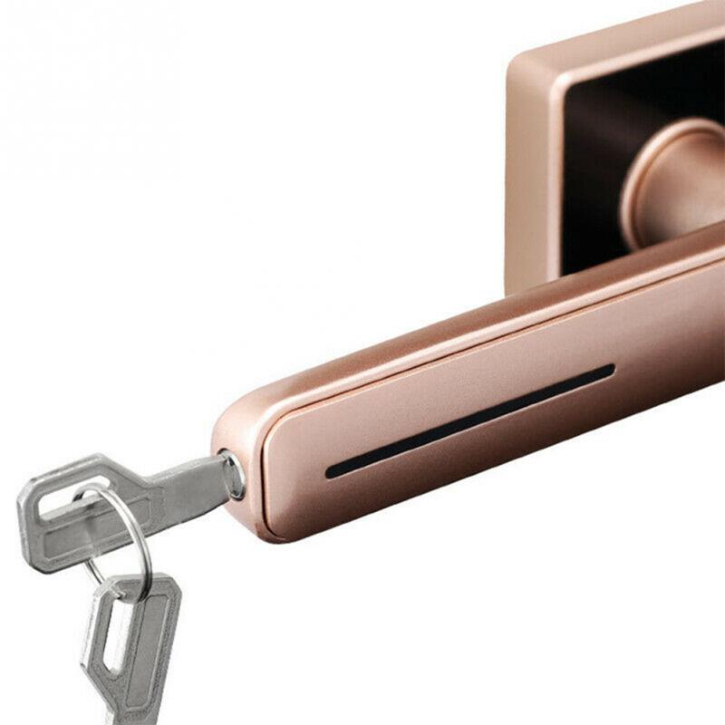 Fingerprint Lock Door Security Durable With Keys Biometric Stainless Steel Smart Electronic Sensitive Home Office LED Indicator