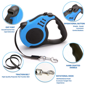 Durable Dog Leash Automatic Retractable Nylon Dog Lead Extending Puppy Walking Running Leads For Small Medium Dogs Pet Supplies
