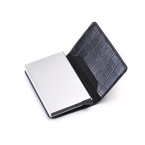 Aluminum Metal Credit Business Mini Card Wallet 2020 Dropshipping Man Women Smart Wallet Business Card Holder Hasp Rfid Wallet
