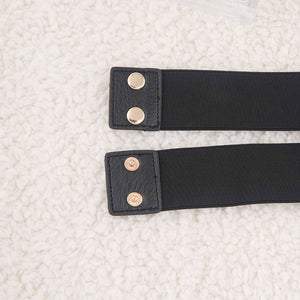 Punk Fashion Women Elastic Belts Designer Luxury Brand PU Thick Chain Waist Strap Dress Coat Sweater Lady Decorative Waistband