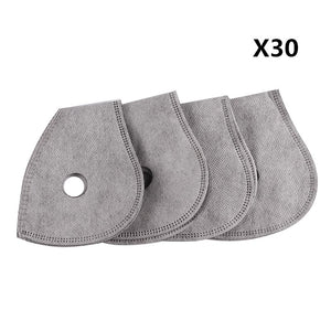 Anrancee Face Mask With Filter Breathing Valve Activated Carbon PM 2.5 Anti Pollution Bicycle Cycling Protection Bike Dust Mask