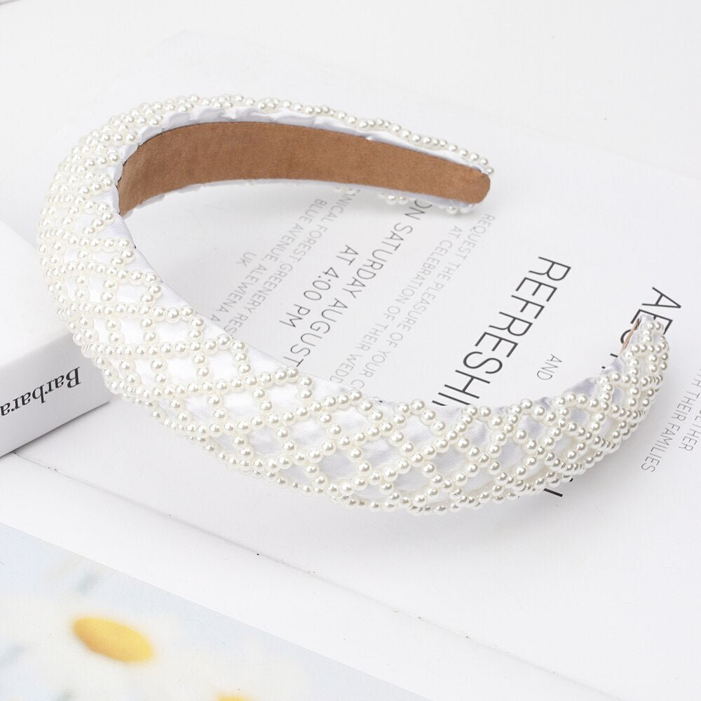 CN Baroque Full Crystal Hair Bands For Women Luxury Padded Diamond Headband Hair Hoop Christmas Gifts Christmas Hair Accessories