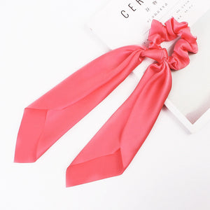 Floral Satin Scrunchies Women Elastic Hair Bands Ties Scarf Woman Scrunchy Hairbands Turban Head Wrap Hair Accessories Headwear