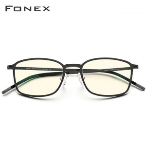 FONEX High Quality TR90 Anti Blue Light Glasses Men Reading Goggles Protection Eyeglasses Gaming Computer Glasses for Women AB01
