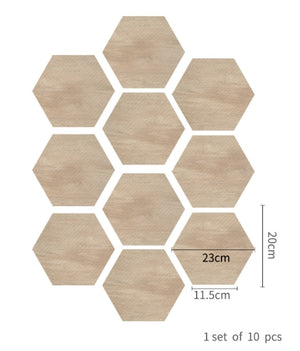 Funlife Wood Grain Self Adhesive Floor Tile Sticker Waterproof,Non-Slip PVC Vinyl Flooring Film For Bathroom Toliet Shower Decor