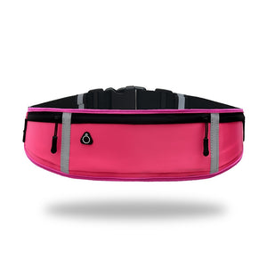 Reflective Unisex Running Belt Bag Sport Waist Band Bag Pack Travel Jogging Waist Pack Gym Fitness Bag for 6.5 Inch Phone Holder