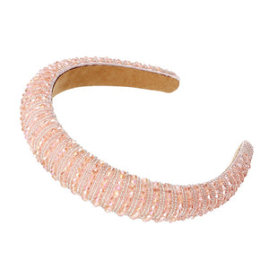 CN Baroque Full Crystal Hair Bands For Women Luxury Padded Diamond Headband Hair Hoop Christmas Gifts Christmas Hair Accessories