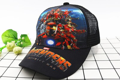 Anime Disney Marvel Frozen Mickey Mouse Kids Hat Boy Girl Travel Caps Spiderman Mickey Minnie Baby Caps Figure Gift Toys 2-8Y