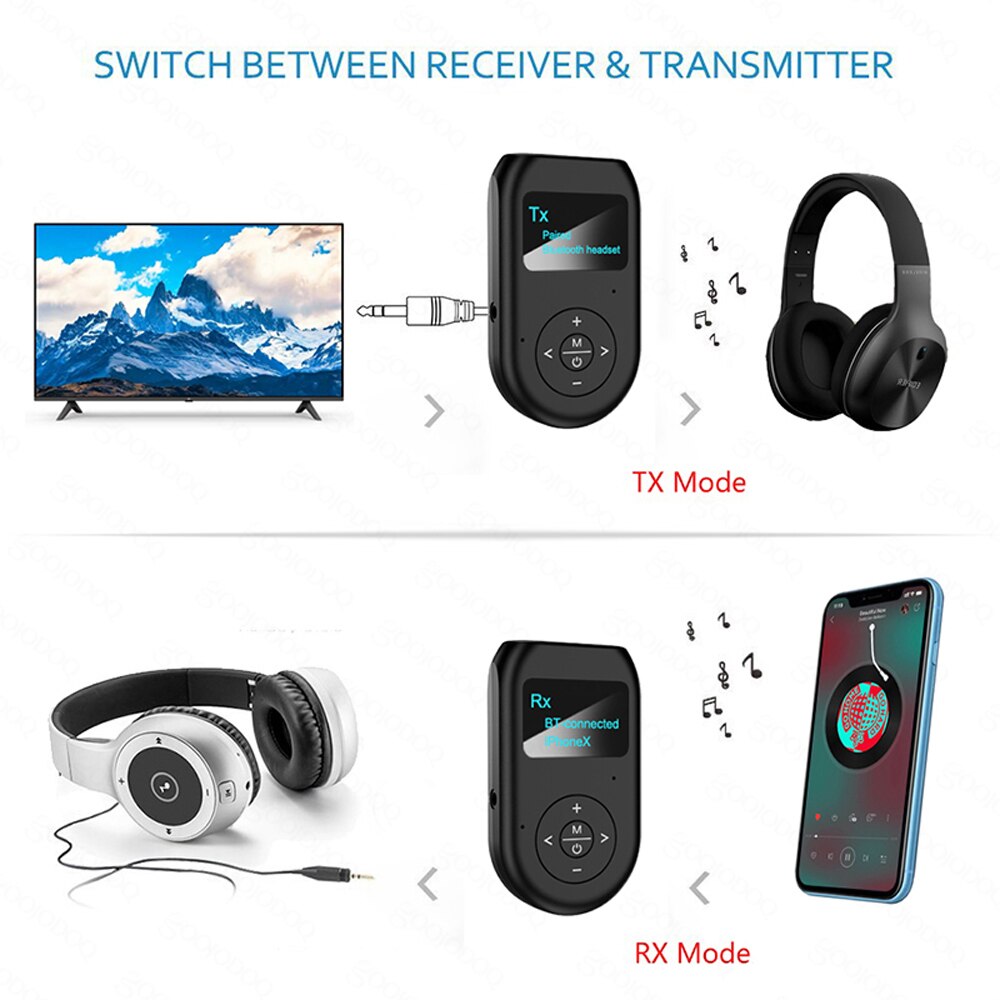 Bluetooth 5.0 Audio récepteur émetteur EDR AUX 3.5MM 3.5 Jack USB musique stéréo sans fil adaptateurs Dongle pour voiture TV PC haut-parleur