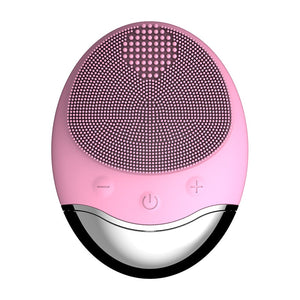 Electric Face Cleaner Sonic Silicone Facial Cleansing Brush Electric Ultrasonic Vibrating Face Massager Mini Pore Deep Cleaning