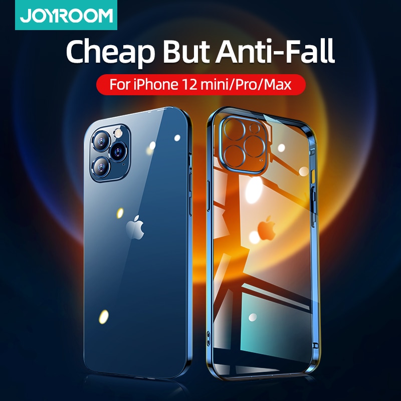Joyroom Clear Case For iPhone 12 Pro Max 12 mini TPU+PC Shockproof Full Lens Protection Cover For iPhone 12 min Transparent Case