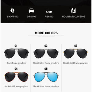Gafas De Sol, lunettes polarisées 2020 | Pour la conduite en plein air, lunettes De soleil à monture métallique