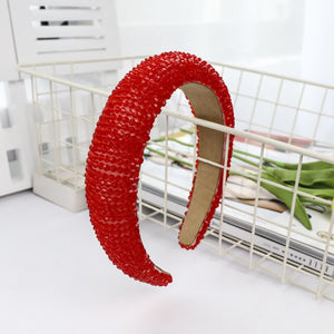 CN Baroque Full Crystal Hair Bands For Women Luxury Padded Diamond Headband Hair Hoop Christmas Gifts Christmas Hair Accessories