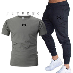 Pants Men Sweatpants+men running t-shirts men sets jogging Sportswear men Pants Gym Fitness Sportswear Tracksuit Training Pants