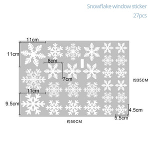 27pcs/lot White Snowflake Sticker Decoration Glass Window Kids Room Christmas Wall Stickers Home Decals Decoration New Year 2020