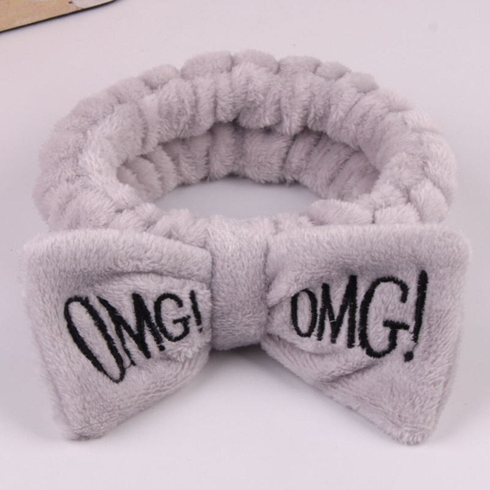 Wash Face Bow Hairbands For Women Girls
