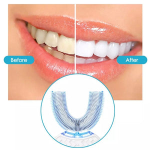 Electric Sonic Automatic Toothbrush Adults Mouth 360 Degrees U Type ABS 4 Modes Ultrasonic Electric Lazy Toothbrush
