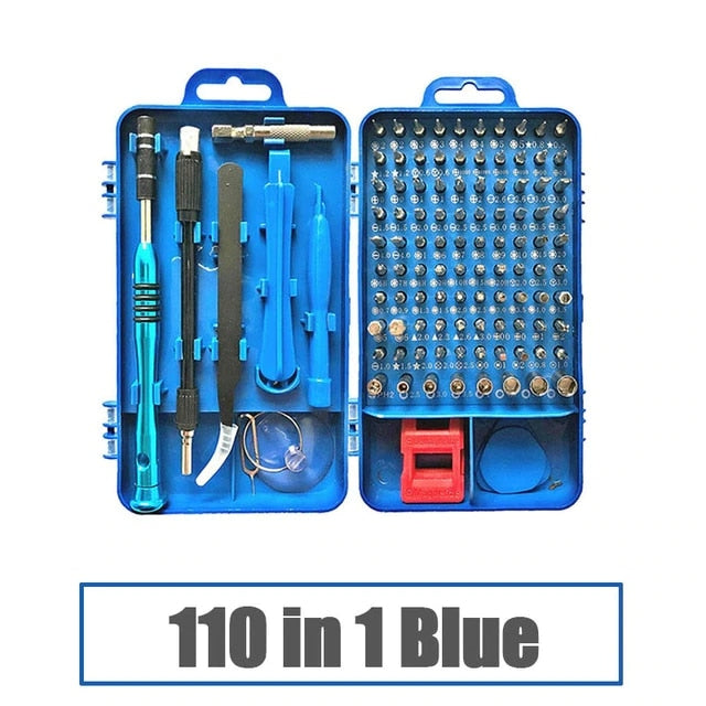 KINDLOV 112 in 1 Screwdriver Set of Screw Driver Bit Set Multi-function Precision Mobile Phone Repair Device Hand Tools Torx Hex