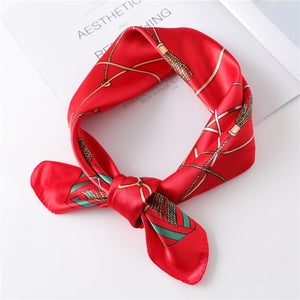 Women Square Silk Scarf Chiffon Satin Lady Hair Neck Foulard  Scarves Shawl Wrap Female Bandana Head Kerchief Hijab Headband