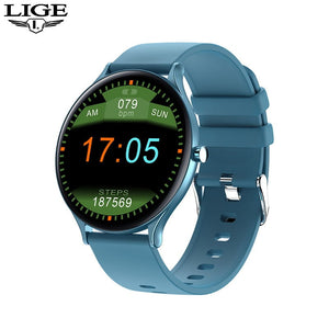 LIGE ladies smart watch ladies full touch fitness tracker Heart Rate Monitor IP67 waterproof Blood oxygen smart man Smartwatch