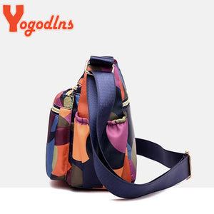 Yogodlns Fashion Women Mam Bag Small Shoulder Bag High Quatily Oxford cloth Messenger Crossbody Bags Multi-pocket Purse Handbag