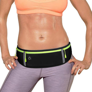 Reflective Unisex Running Belt Bag Sport Waist Band Bag Pack Travel Jogging Waist Pack Gym Fitness Bag for 6.5 Inch Phone Holder